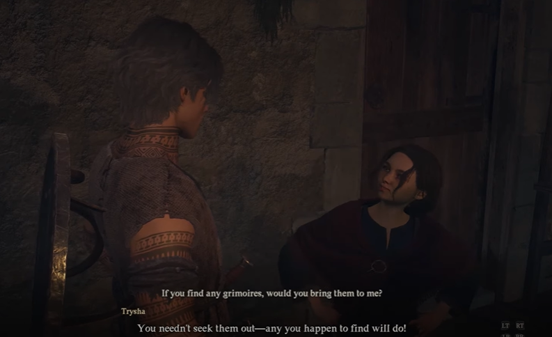 talk to Trysha in Dragons Dogma 2