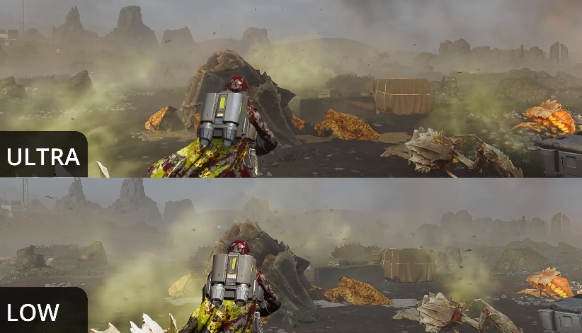 Difference in the use of Async compute in Helldivers 2.