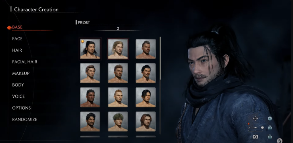 rise of the ronin character creation