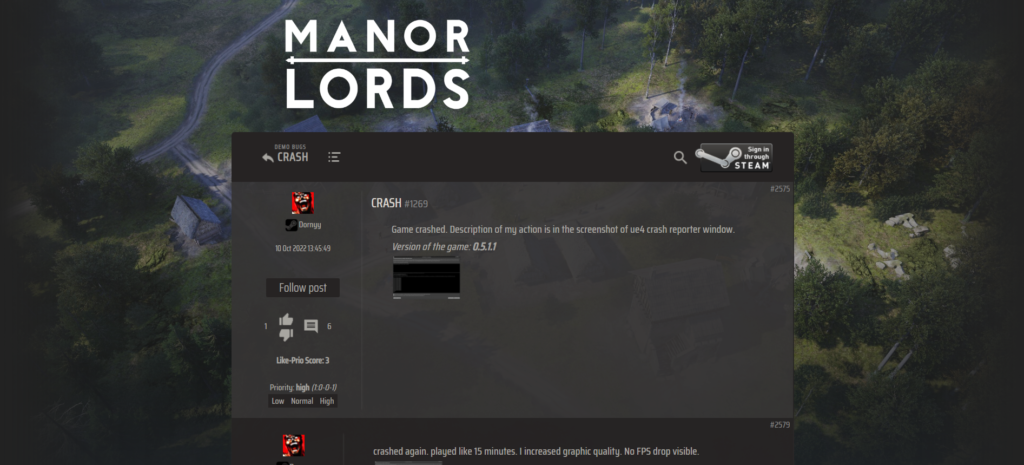 Manor lords feedback
