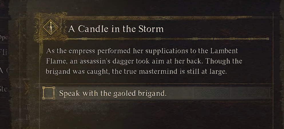 A Candle In The Storm Quest Info