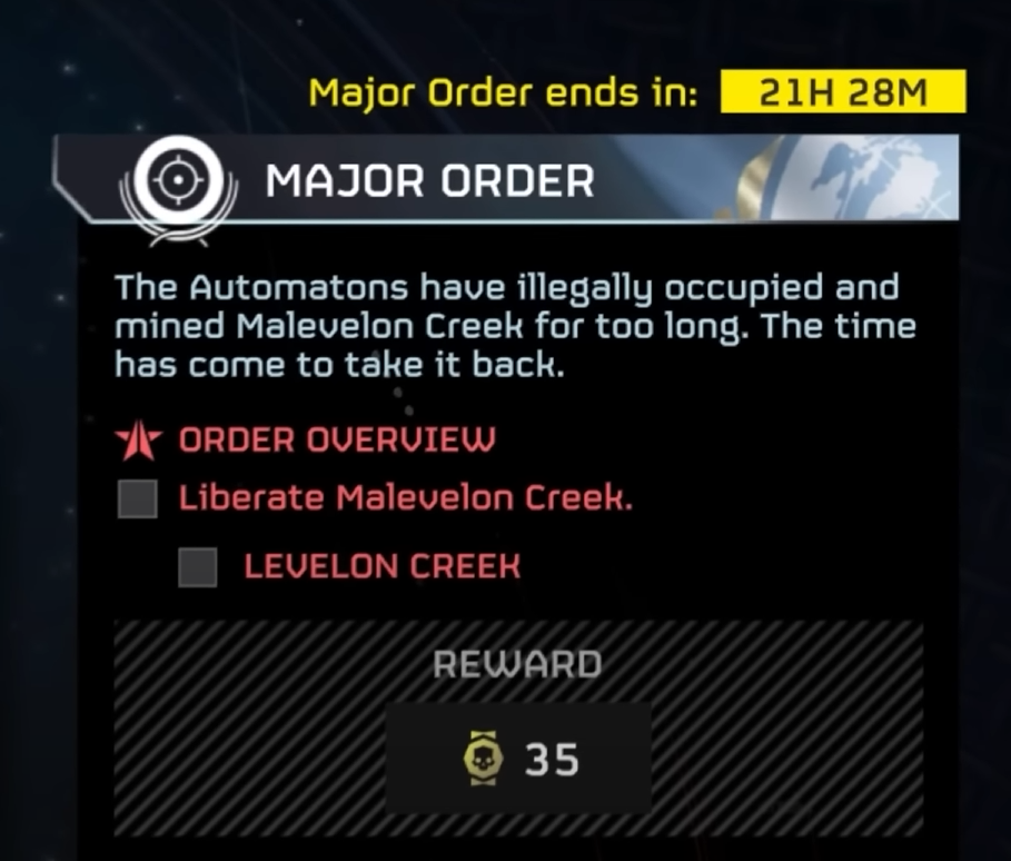 Major Order Details