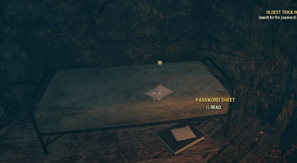 take password  to finish fallout oldest trick in the book quest
