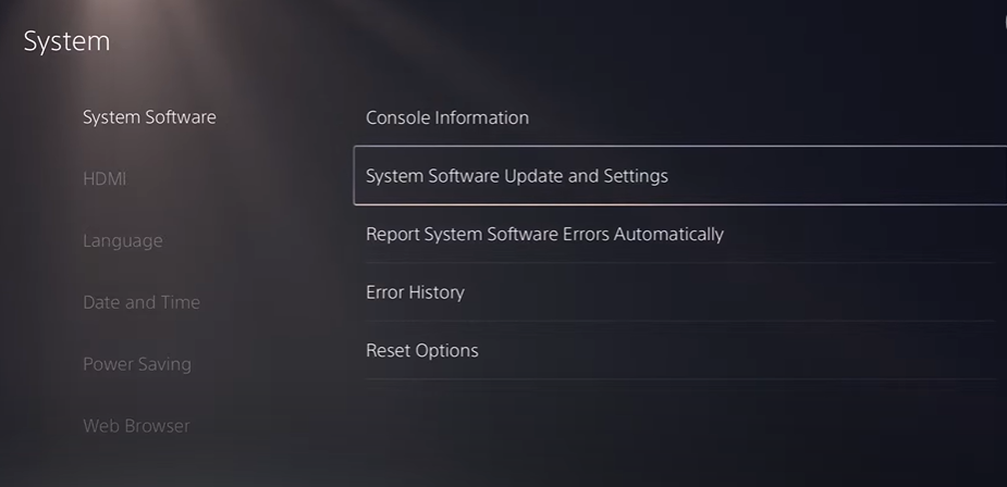 Elden ring and PS5 system software update