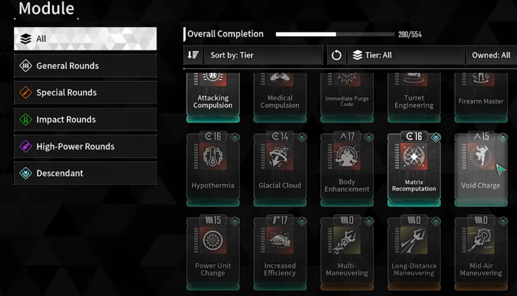 Module class in the first descendant 