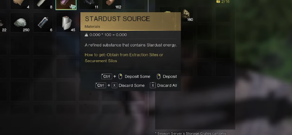 Stardust source in once human 