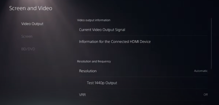 adjust video output