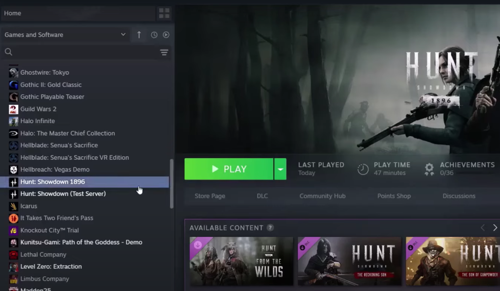 hunt showdown in steam 