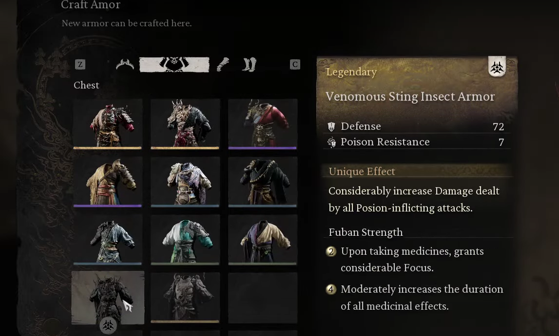 Black Myth: Wukong Venomous Sting Insect Armor Chest Piece