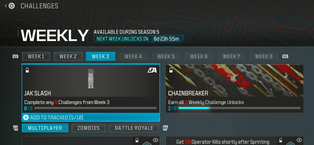 weekly challenges 