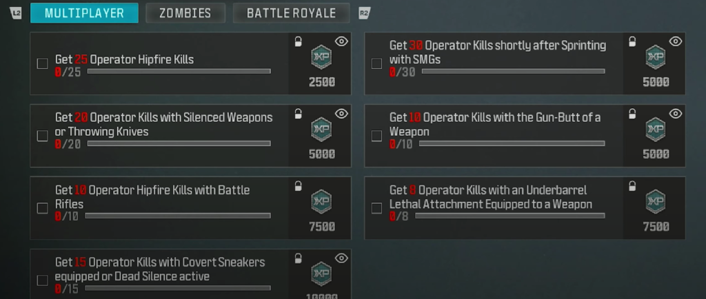 Multiplayer challenges in MW3