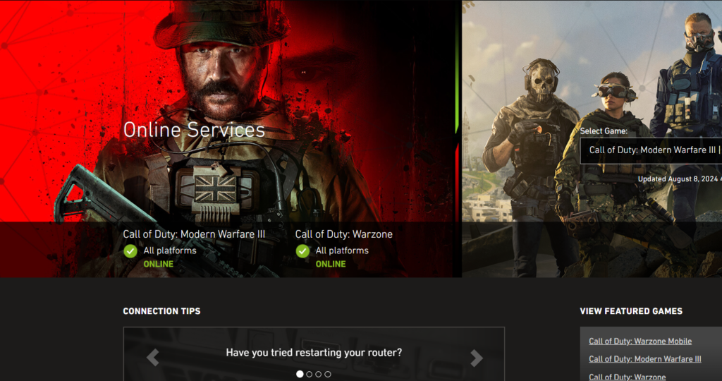 MW3 activation services 