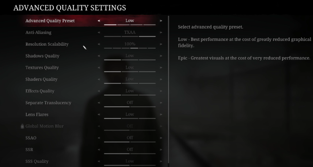 gameplay settings 