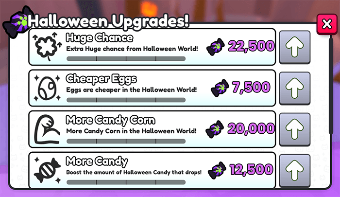 Use Halloween Candy to Unlock Halloween Upgrade in Pet Simulator 99. 