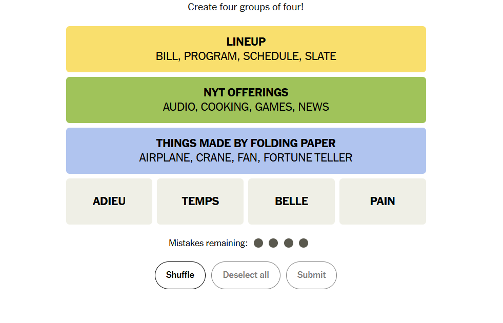 Blue group in nyt connections