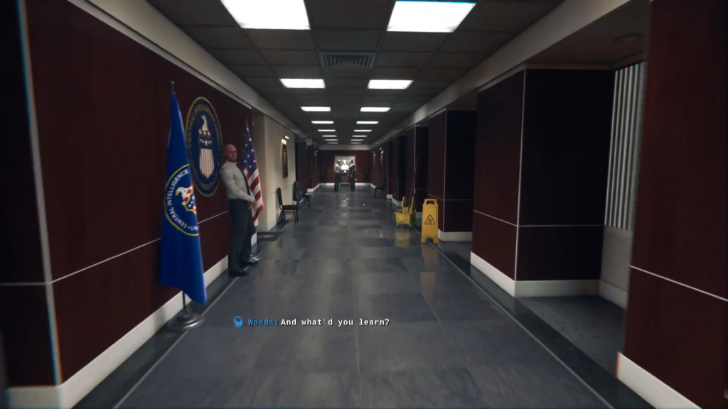 Players transports to CIA Headquarters. 