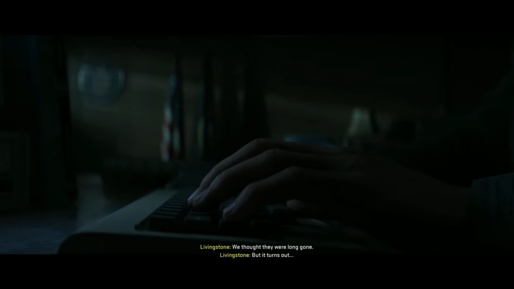 Mysterious Guy at the end hacking Livingstone's Computer In Black ops 6. 