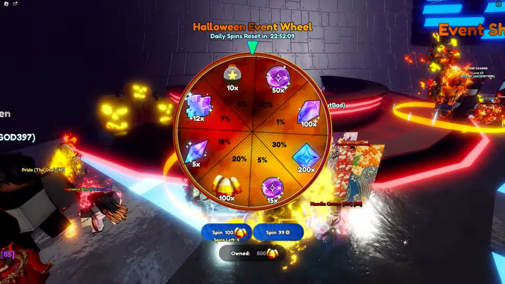 halloween event wheel