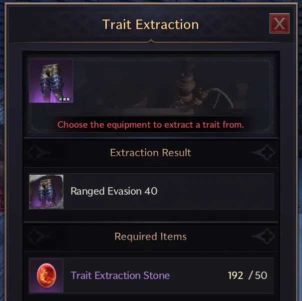 Trait Extraction Stones