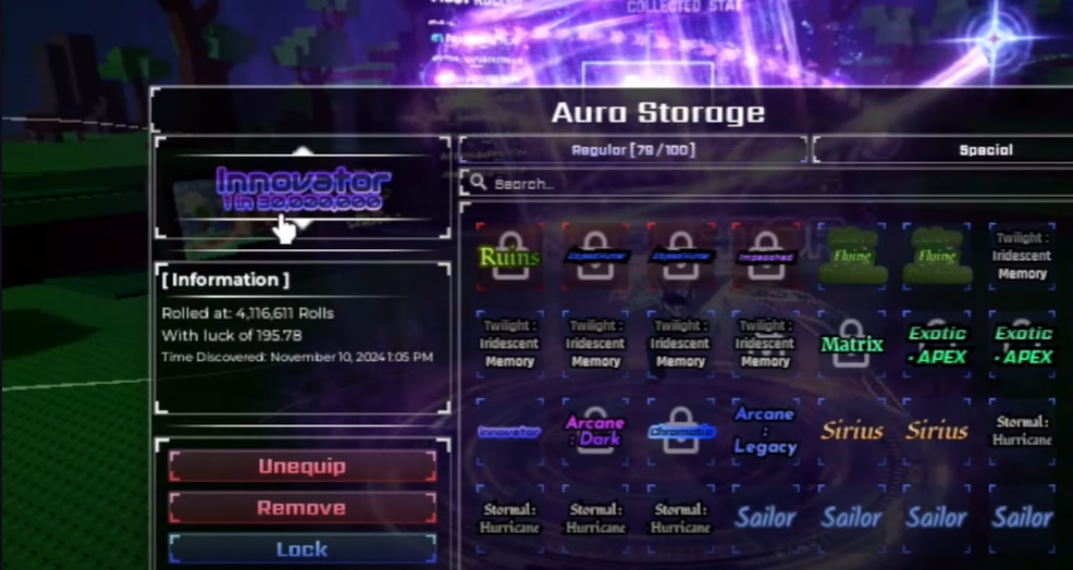 innovator aura chance