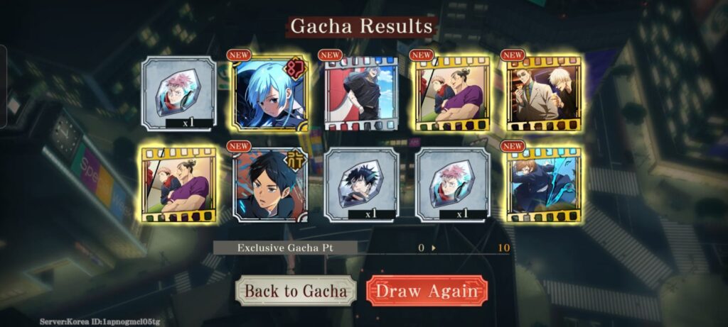 Gacha Pull result in Phantom Parade.