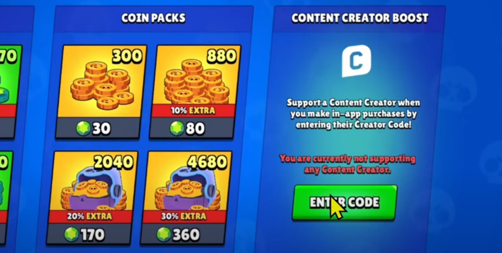 brawl stars store codes