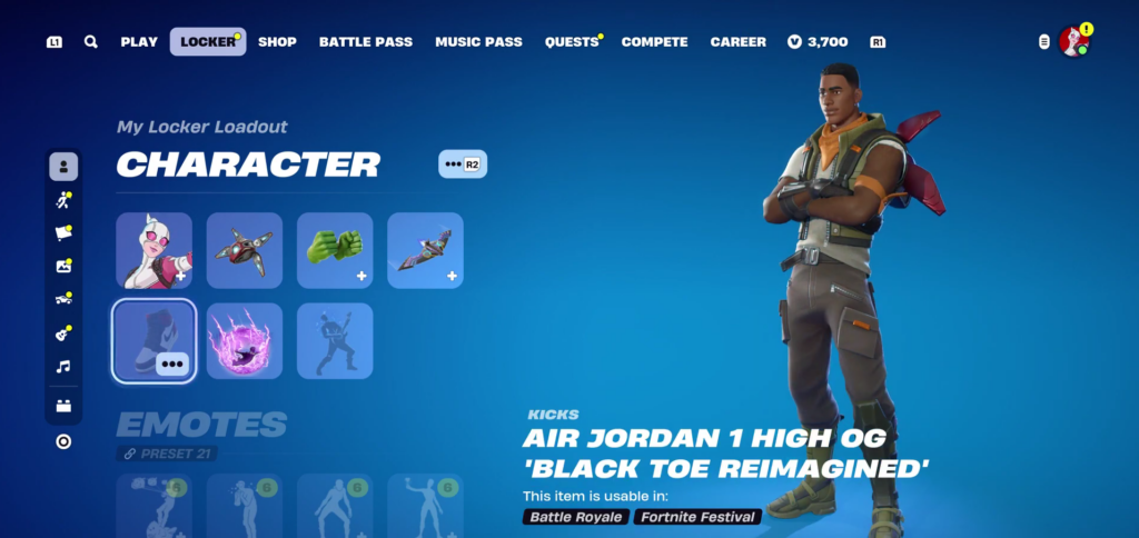 skins with jordans in fortnite