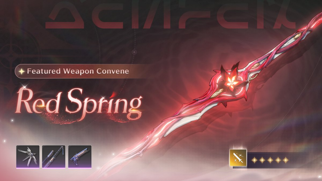 Red Spring Gacha weapon for wuthering waves version 1.4