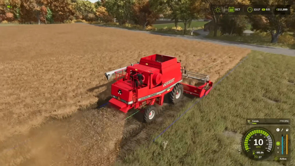 Harvest and manage the farm in FS25.