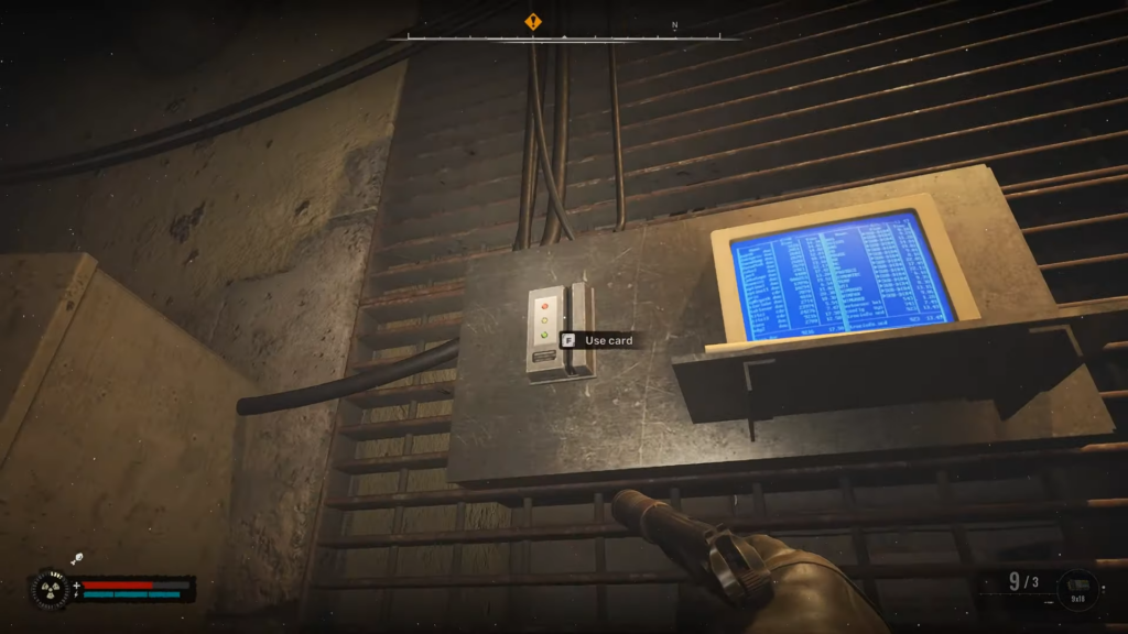 Use the card to unlock the hallway in Chasing Ghosts Quest in Stalker 2.