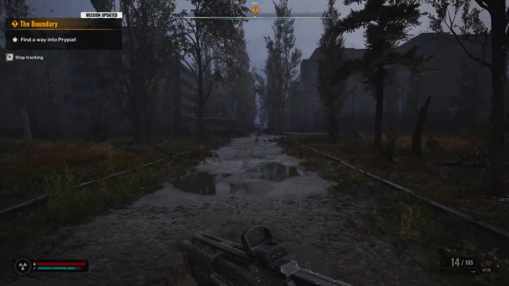 Find a way to Prypiat to complete The Boundary mission in Stalker 2