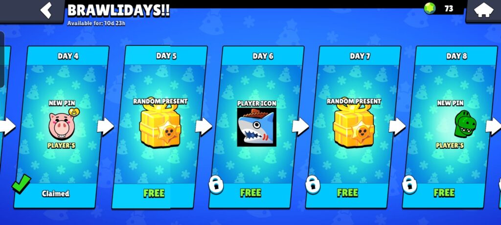 Players can claim gifts from the shop of Brawl Stars.