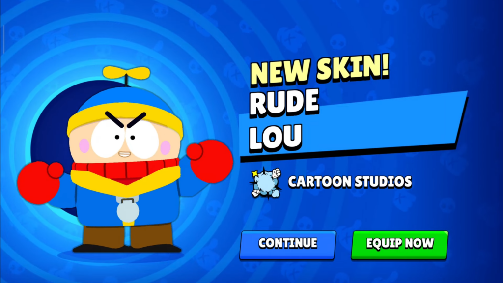 Rude Lou skin in Brawl Stars was inspired by Eric Cartman from South Park. 