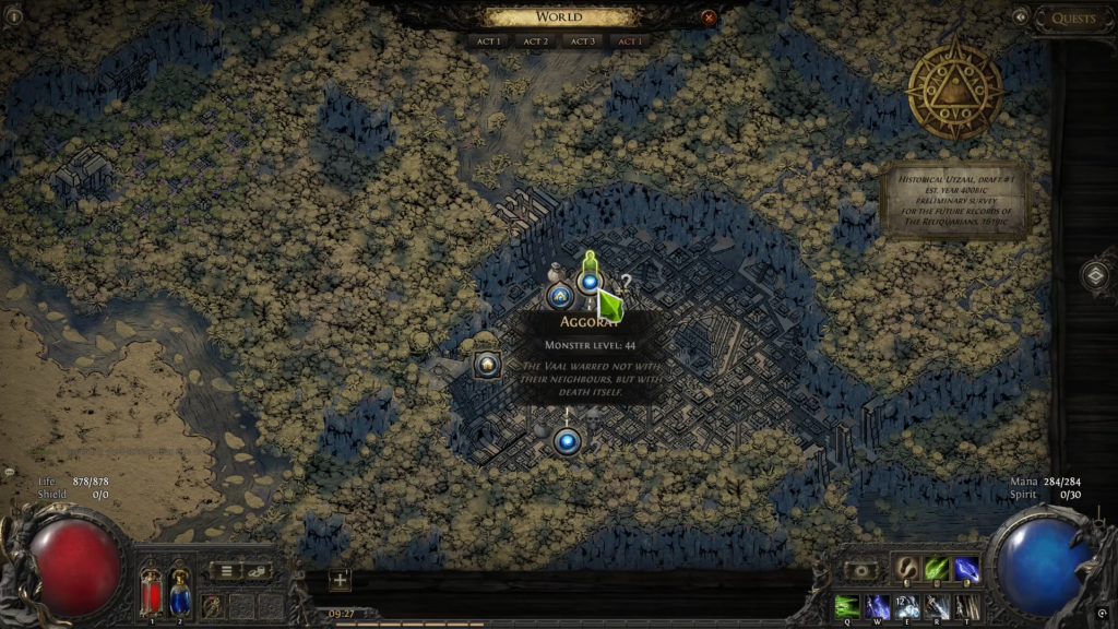 World map showing Aggorat In Path of Exile (POE) 2.