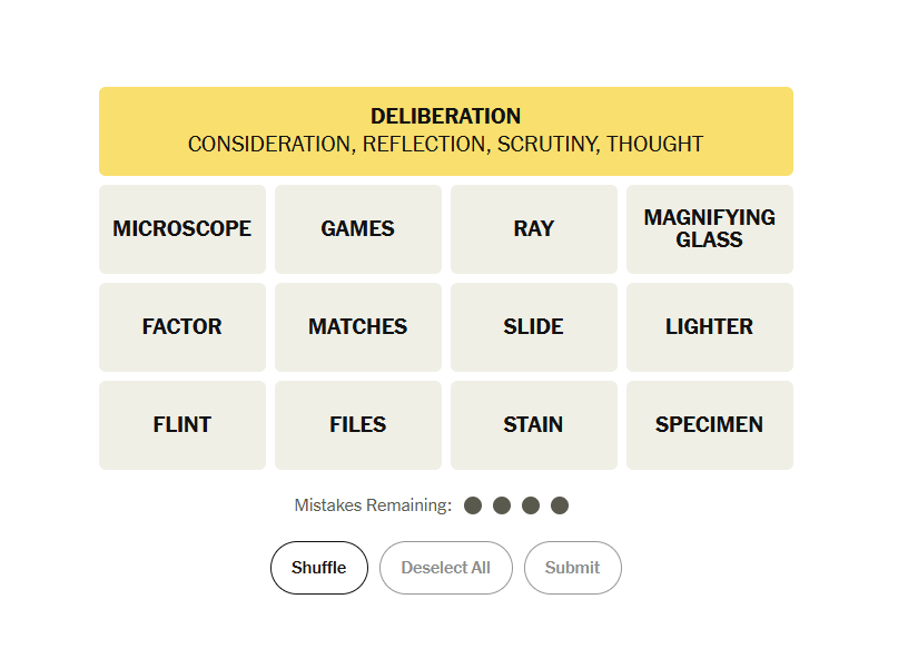 yellow group nyt connections