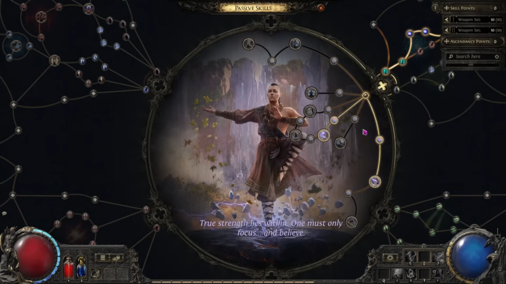 Choose the Invoker Ascendancy for best monk build in PoE 2. 