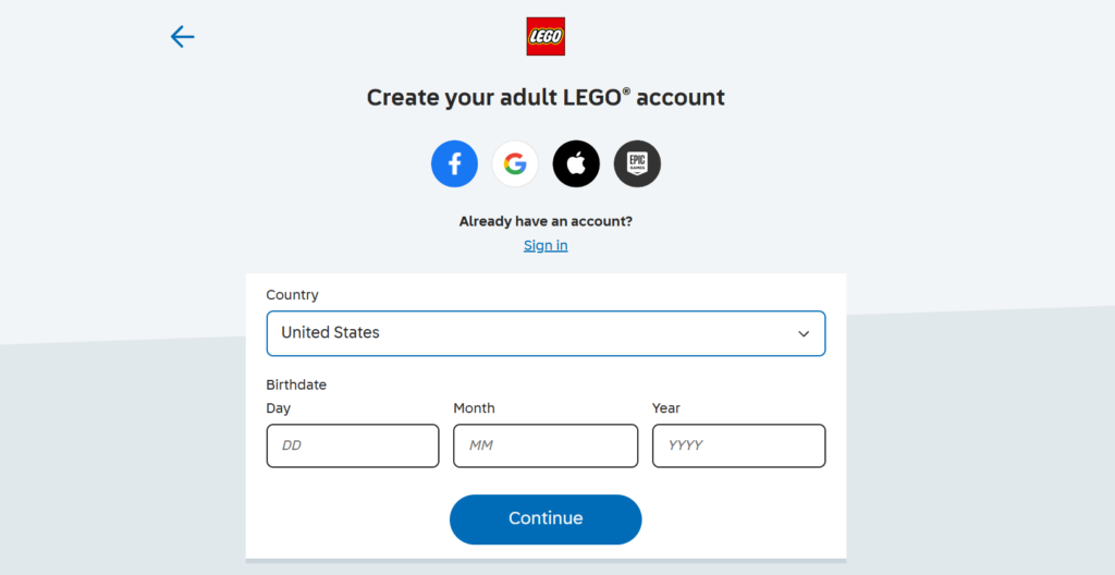 lego account explorer emilie