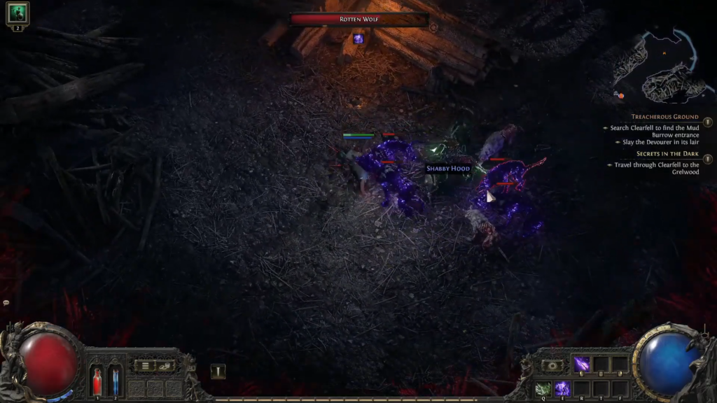 Hardcore League gameplay in Path of Exile 2.