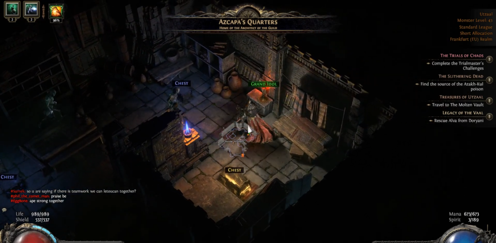 Idols in Utzaal region of PoE 2 are located inside rooms.