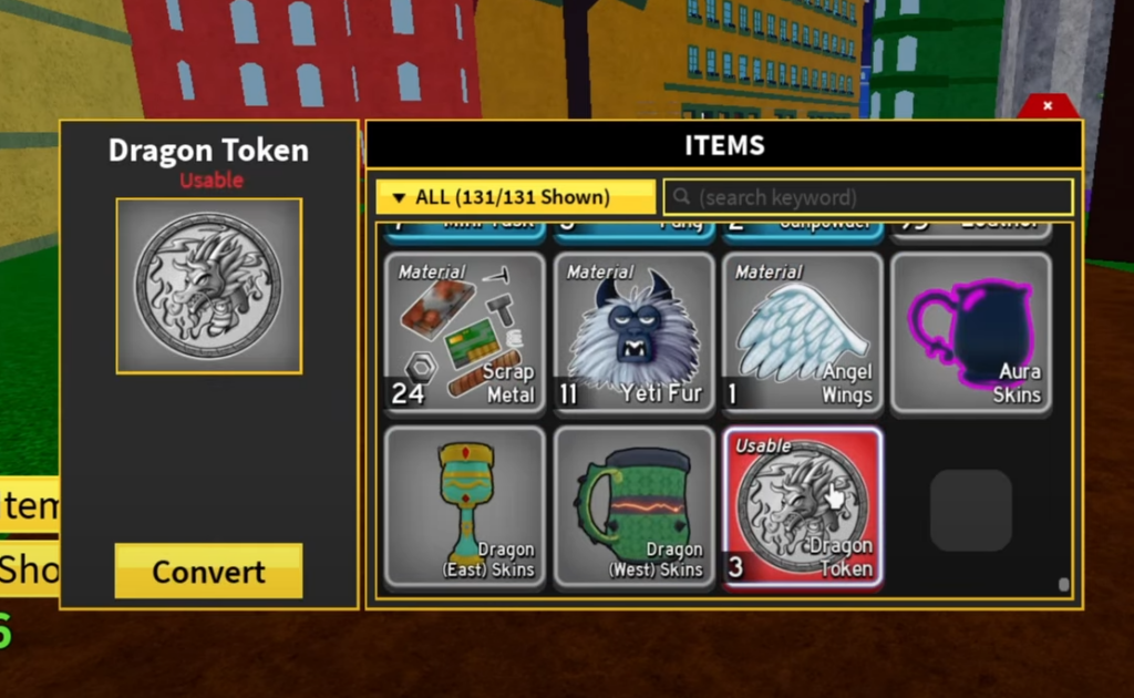 dragon token blox fruits