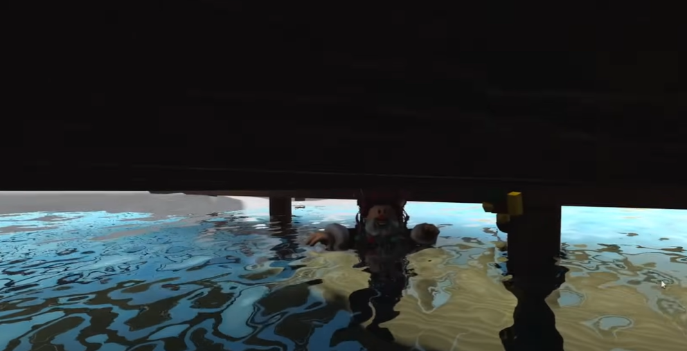 jump underneath pier