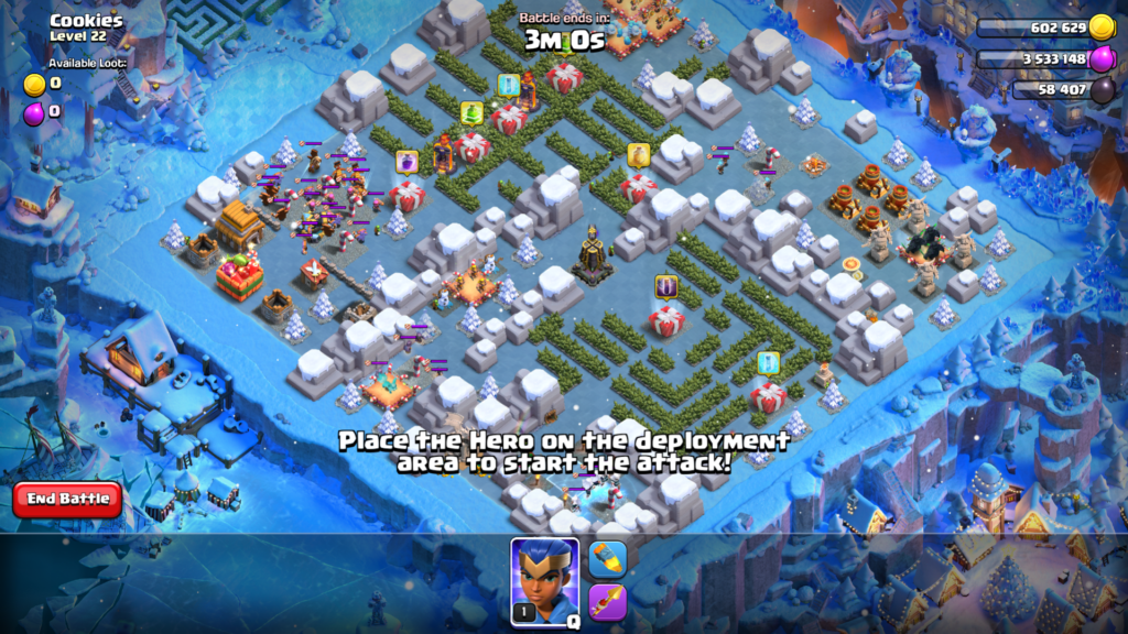 Titan Chase base for Cookie Chaos event in COC.