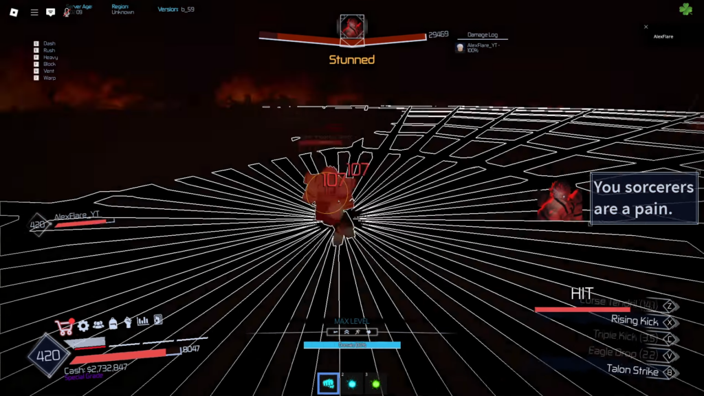 Sukuna's Spider Web move in Jujutsu Infinite.