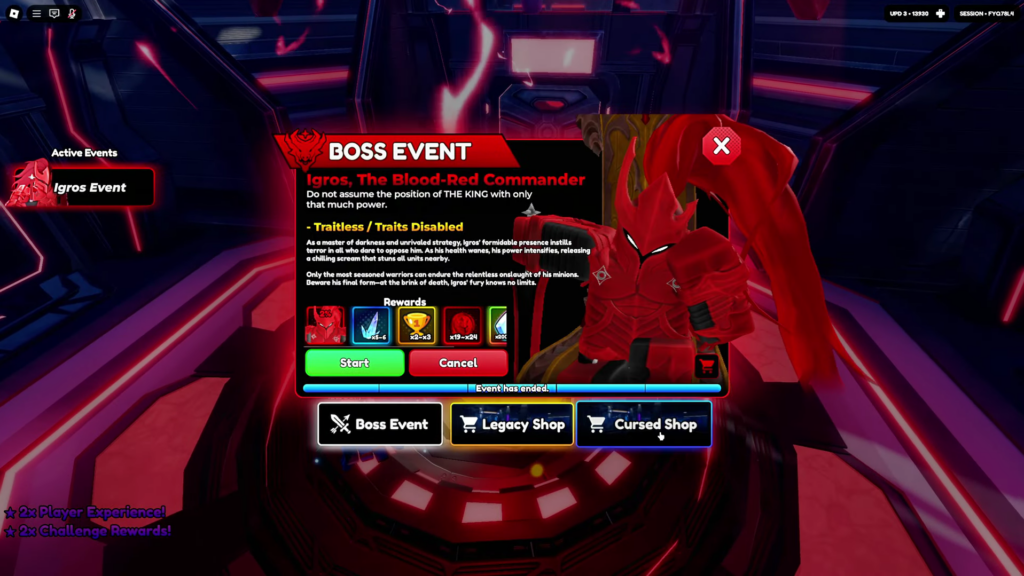 boss event anime vanguards