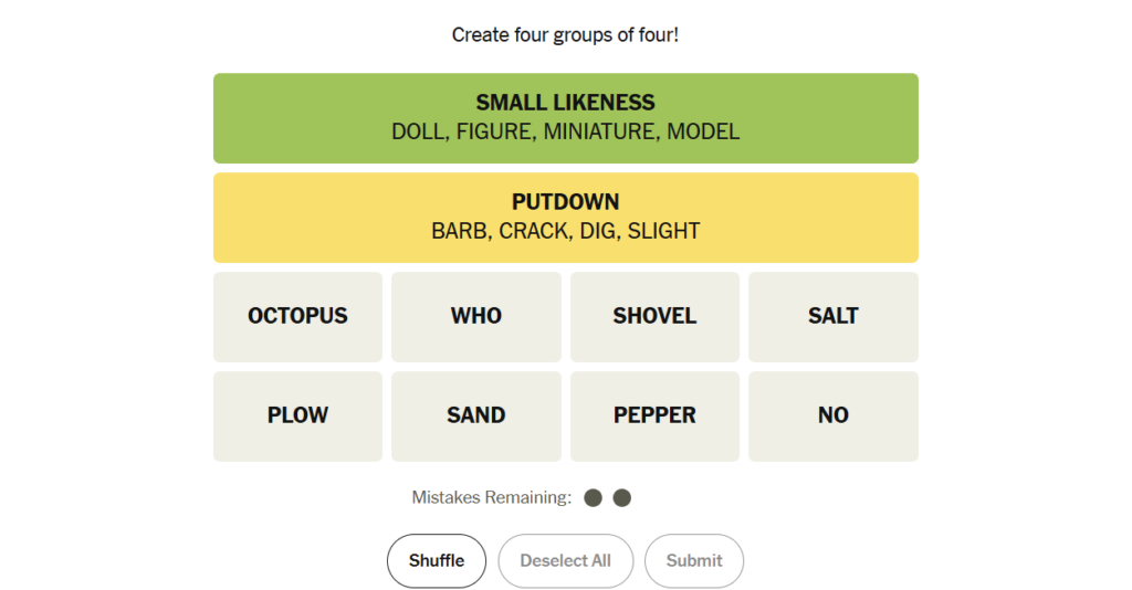 nyt green yellow connections