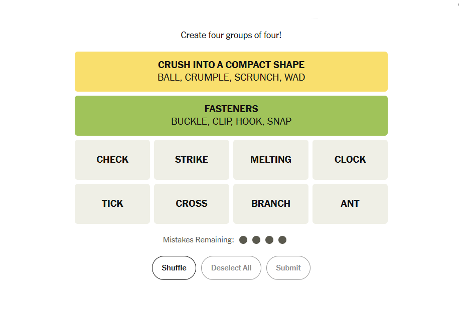 green group nyt connections