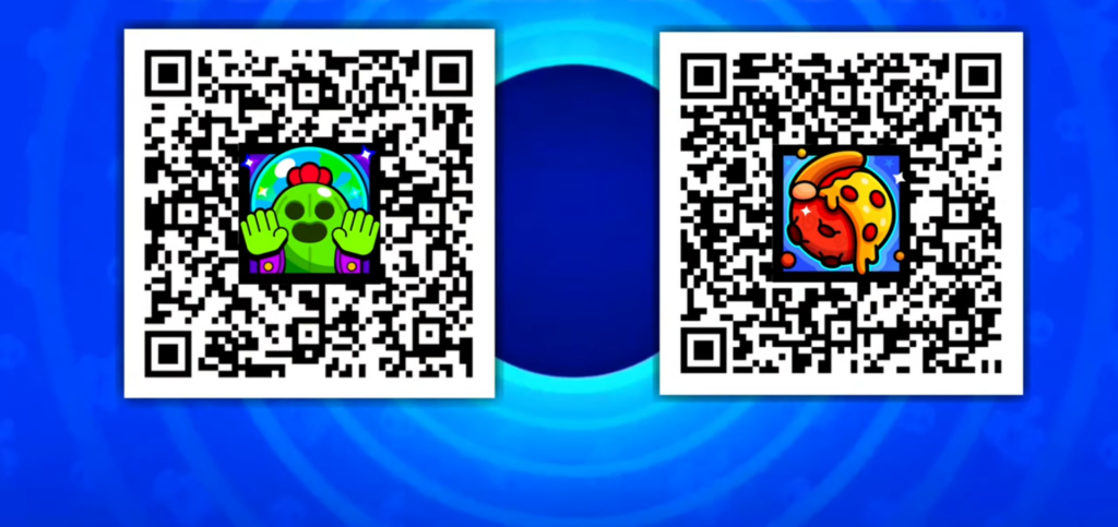 QR code for Pizza Planet and Spike Friends Player Icons.