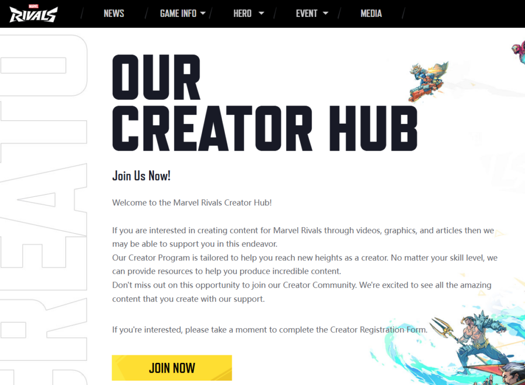 marvel rivals creator hub 