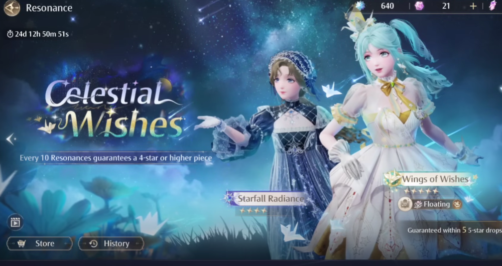 celestial wishes banner in infinity nikki 