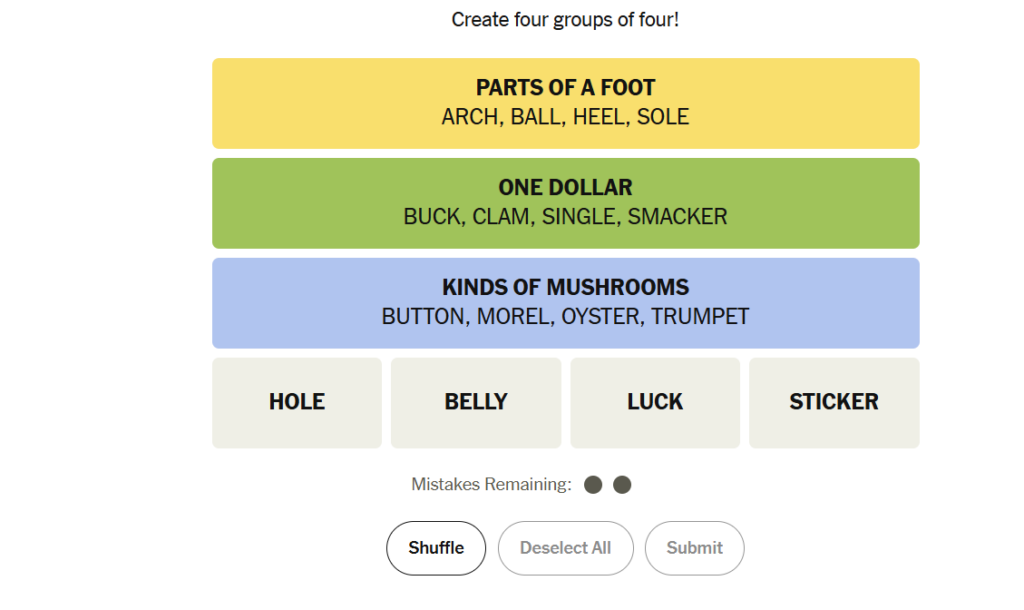 kinds of mushroom in nyt